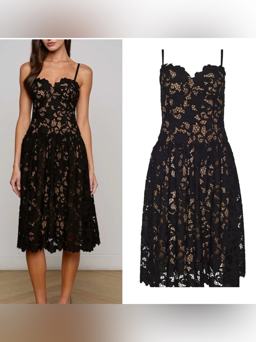 The L'AGENCE Flyn Lace Midi Dress 6